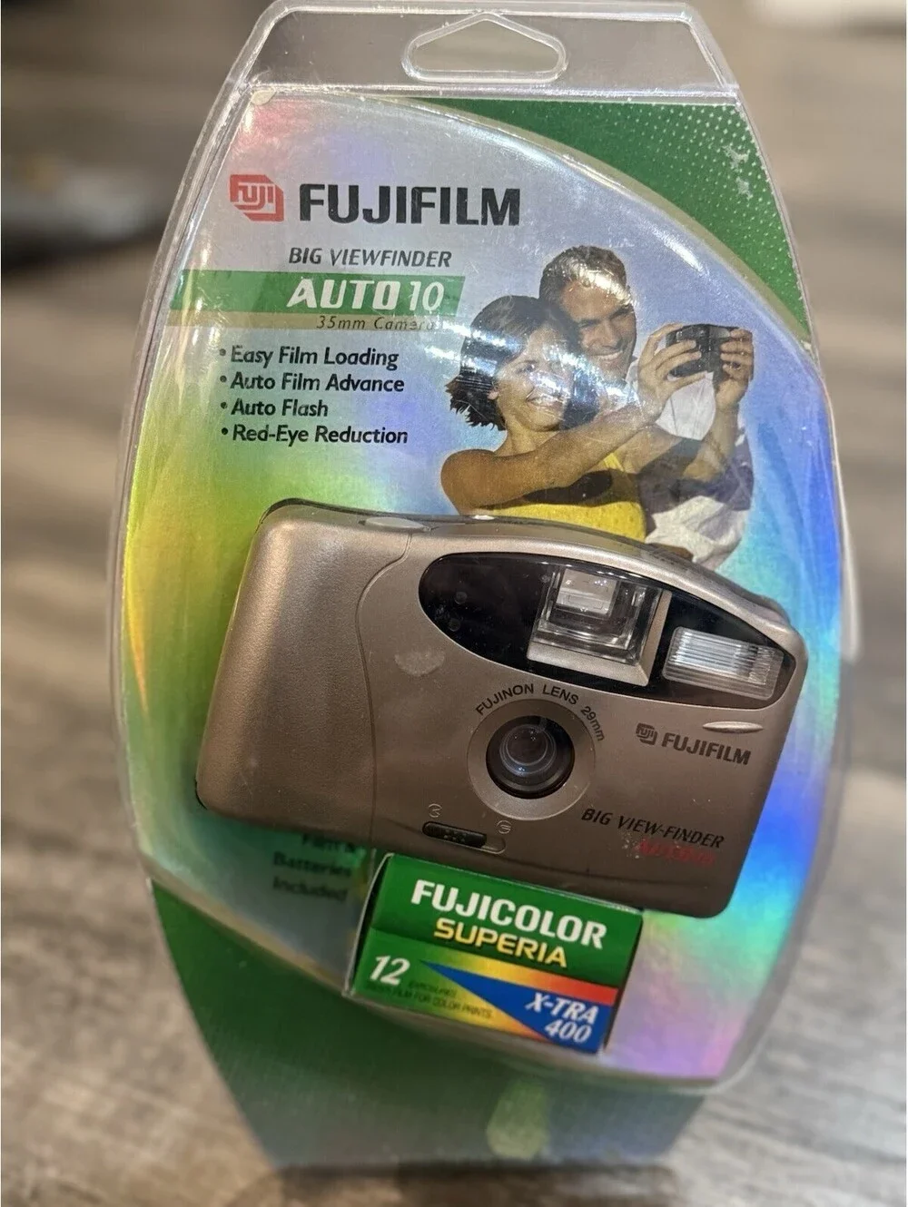 FUJIFILM BIG VIEW FINDER AUTO 1035 FILM CAMERA 29mm STRAP NEW With Film